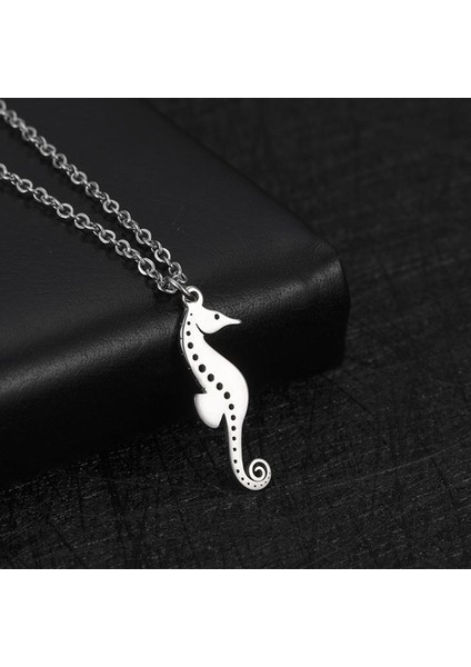 Deniz Atı Hayvanlı Gümüş Kolye