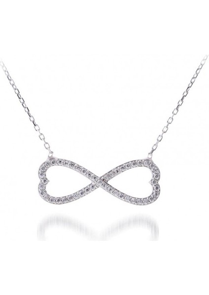 Kalpli Sonsuzluk Gümüş Kolye