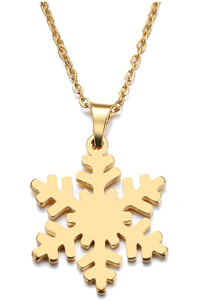 Kar Tanesi Altın Kaplama Gümüş Kolye