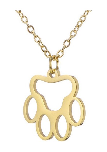 Kedi Köpek Pati Hayvan Altın Kaplama Gümüş Kolye