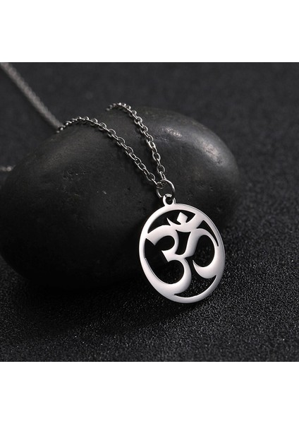 Om Yoga Gümüş Kolye Aum Simgesi