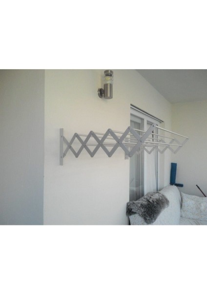 Akordiyon Katlanabilir Çamaşır Kurutma Askısı - 100 cm Genişlik 9 Çubuklu Model