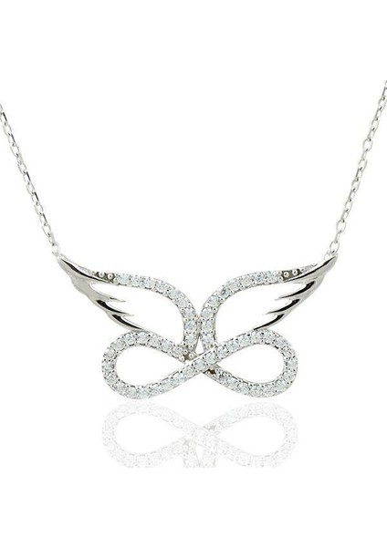 Sonsuzluk Melek Gümüş Kolye