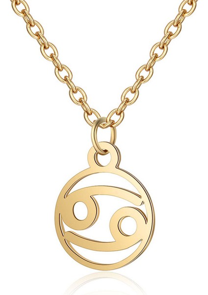 Yengeç Burcu Altın Kaplama Gümüş Kolye