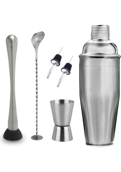 Kokteyl Seti, Kokteyl Hazırlama Seti, Shaker Seti, Bar Shaker Set 6 Parça