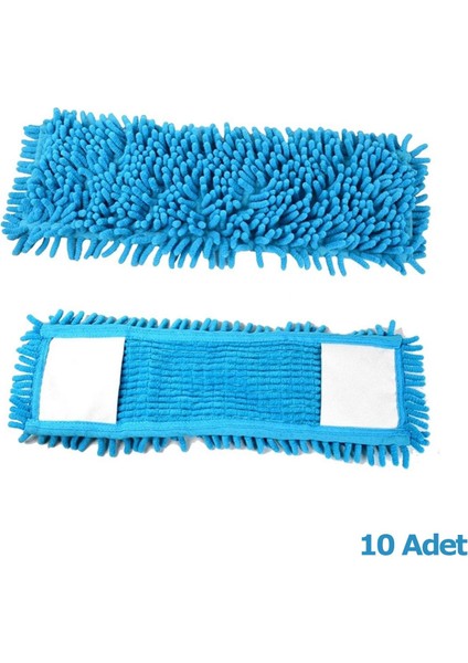 Mikrofiber Islak Kuru Nemli Makarna Şönil Palet Tablet Mop Yedeği - 80 Cm. - 10 Adet
