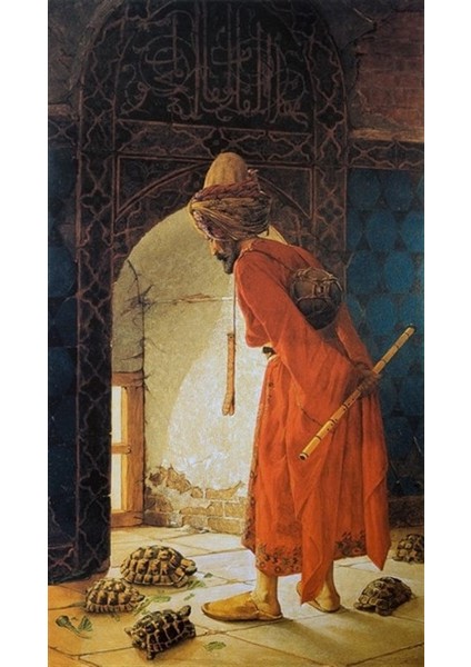 Sayılarla Elmas Boyama Hobi Seti - Osman Hamdi Bey Kaplumbağa Terbiyecisi 30 x 40 cm