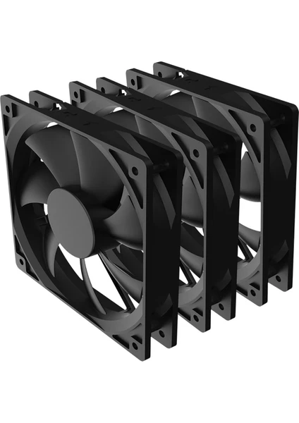 12CM Smart Black Pwm 3'lü Fan Seti (AK-FN120-BKT03)