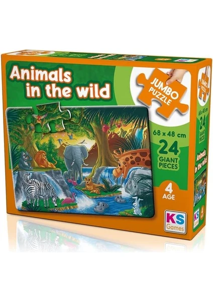 KS Games Animal In The Wild 24 Parça Jumbo Boy Puzzle