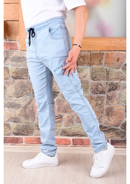 Bel ve Paça Lastikli Yanları Kargo Cep Fermuarlı Erkek PANTOLON-4444 modelleri