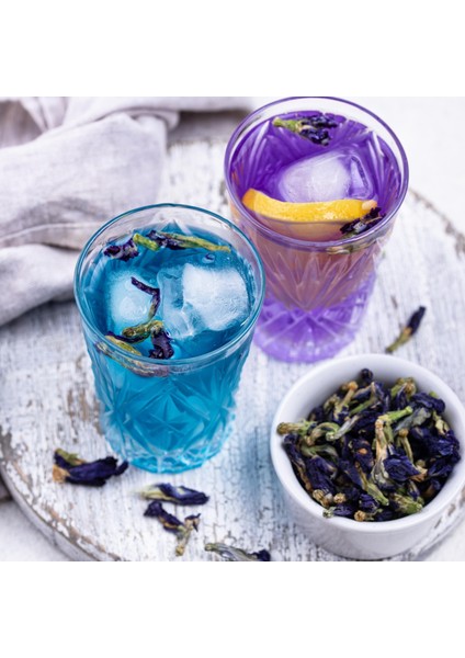 Asteria Bazaar Mavi Kelebek Sarmaşığı Çayı, %100 Organik Mavi Kelebek Çayı Butterfly Pea Flower Tea