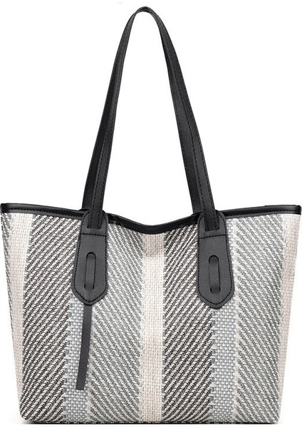 Bayan Modası Günlük Çizgili Tote Çanta (Yurt Dışından) fiyatları