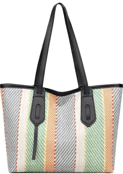 Bayan Modası Günlük Çizgili Tote Çanta (Yurt Dışından) modelleri