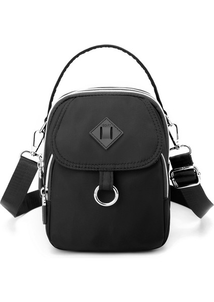 Hafif Su Geçirmez Naylon Bez Çanta Rahat Çok Bölmeli Messenger Sırt Çantası Yeni Bayanlar Tek Omuzlu Küçük Çanta (Yurt Dışından)