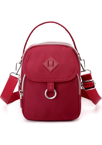 Hafif Su Geçirmez Naylon Bez Çanta Rahat Çok Bölmeli Messenger Sırt Çantası Yeni Bayanlar Tek Omuzlu Küçük Çanta (Yurt Dışından)