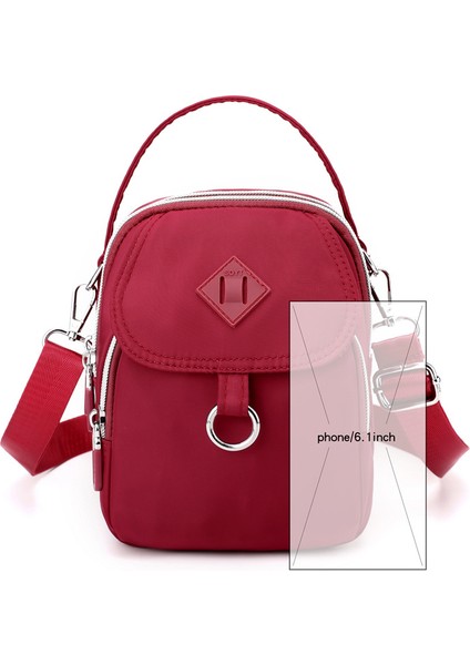 Hafif Su Geçirmez Naylon Bez Çanta Rahat Çok Bölmeli Messenger Sırt Çantası Yeni Bayanlar Tek Omuzlu Küçük Çanta (Yurt Dışından) fırsatları