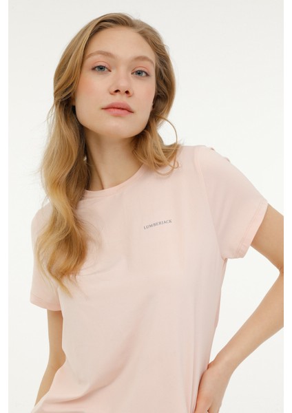 Wl Fıona 11PE47 3fx Pembe Kadın Kısa Kol T-Shirt