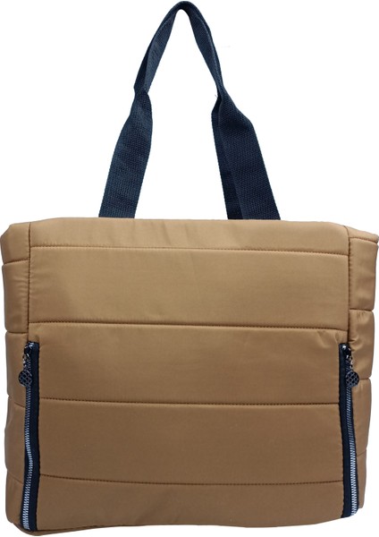 SİA ÇANTA Samilon Kabartmalı Puf Kumaş Shopper Çanta Rahat Omuz Askılı Hafif , İç Astarlı , Ön Cift Fermuarlı Göz Kaliteli Mükemmel İşçilik Geniş Rahat Hafif Çanta
