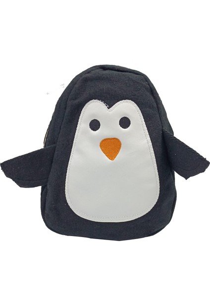 SİA ÇANTA PENGUEN POLAR KUMAŞ FERMUARLI YIKANABİLİR ŞIK ÇOCUK ÇANTASI