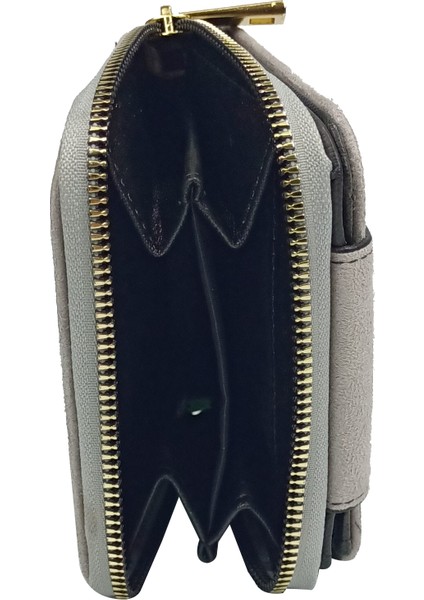 SİA ÇANTA Ollbag Orta Boy Süet Cüzdan Çok Kartlıklı Bozuk Para Gözlü Kullanışlı Kadın Cüzdan fırsatları