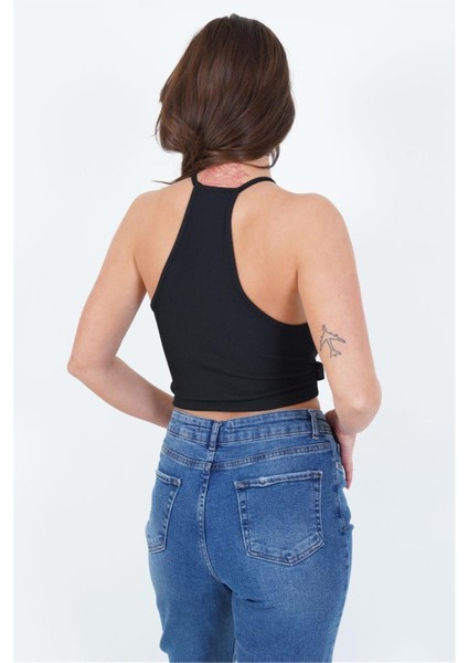 23254137 Kaşkorse Askılı Kruvaze Kolsuz Bluz Sıyah fırsatları