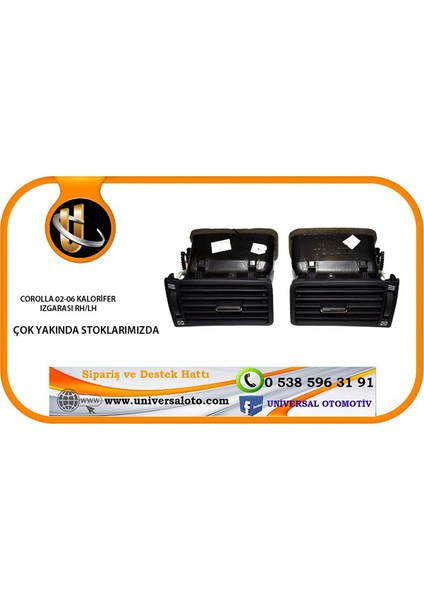 COROLLA KALORİFER IZGARASI (SADECE SAĞ) 2002-2006 / UNI-GIH-001