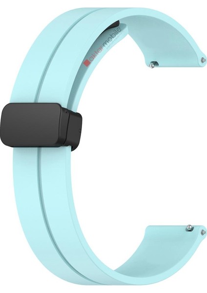 Samsung Gear S3 Silikon Kordon Magnetik D Tokalı Spor Kayış Mıknatıslı Toka