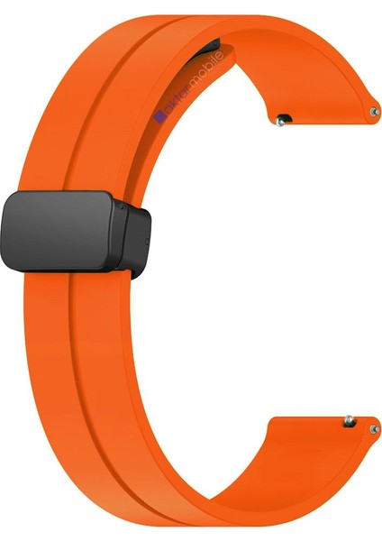 Samsung Gear S3 Silikon Kordon Magnetik D Tokalı Spor Kayış Mıknatıslı Toka
