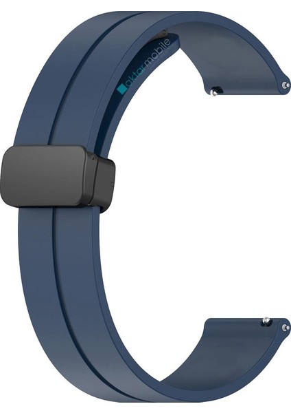 Huawei Watch Gt 2 46 mm Silikon Kordon Magnetik D Tokalı Spor Kayış Mıknatıslı Toka