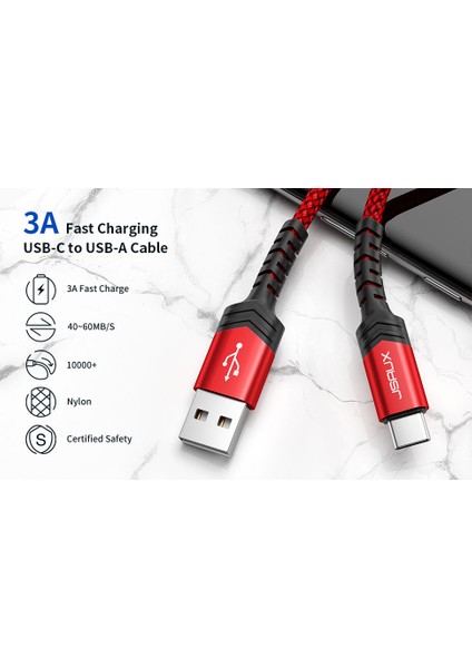 Premium Serisi CC0011 3.1A 2 Metre Type-C Hızlı Şarj ve Data Aktarım Kablosu Örgülü Kablo Galaxy S20 S10 S9 S8 Plus Note 10 9 8,ps5 ve Type-C Girişli Cihazlar ile Uyumlu Şarj Cihazı Kablosu modelleri
