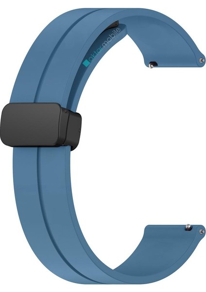 Huawei Watch Gt 2 46 mm Silikon Kordon Magnetik D Tokalı Spor Kayış Mıknatıslı Toka