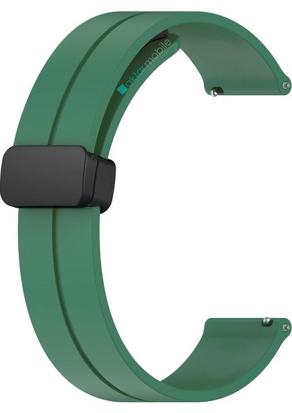 Huawei Watch Gt 2 46 mm Silikon Kordon Magnetik D Tokalı Spor Kayış Mıknatıslı Toka