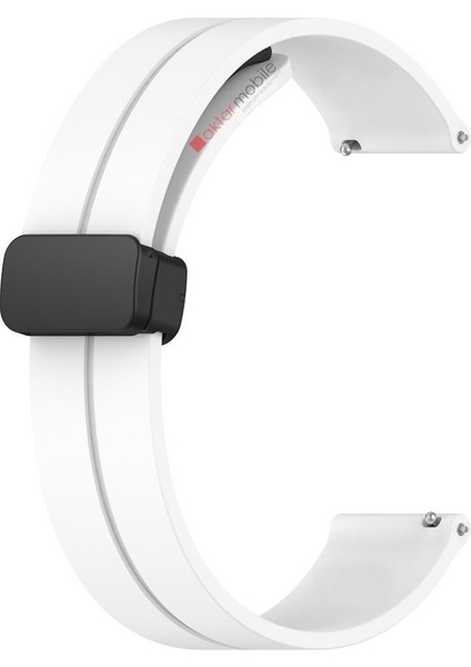 Huawei Watch Gt 2 46 mm Silikon Kordon Magnetik D Tokalı Spor Kayış Mıknatıslı Toka