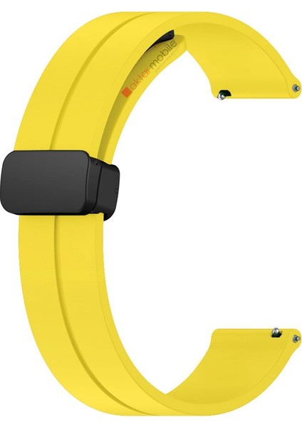 Huawei Watch Gt 2 46 mm Silikon Kordon Magnetik D Tokalı Spor Kayış Mıknatıslı Toka