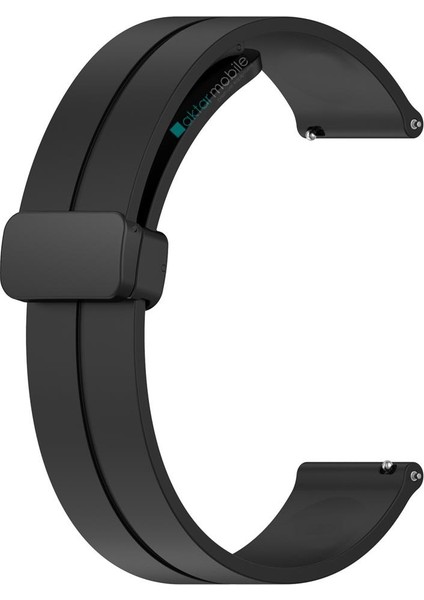 Huawei Watch Gt 2 46 mm Silikon Kordon Magnetik D Tokalı Spor Kayış Mıknatıslı Toka