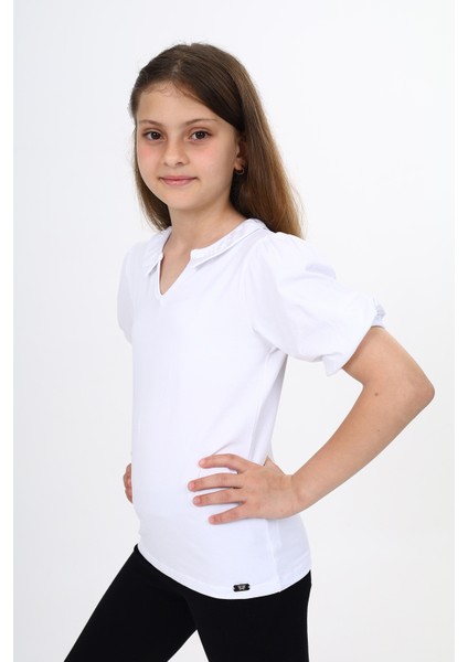 Toontoy Kız Çocuk Balon Kol Tişört fiyatları