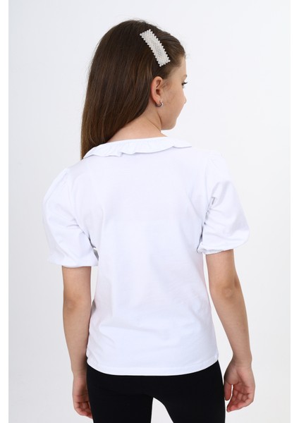 Toontoy Kız Çocuk Balon Kol Tişört fırsatları