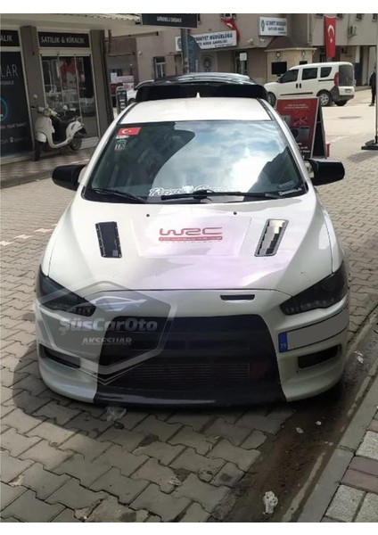 Mitsubishi Lancer 2008-2013 Uyumlu Batman Yarasa Ayna Kapağı Piano Black Abs Plastik