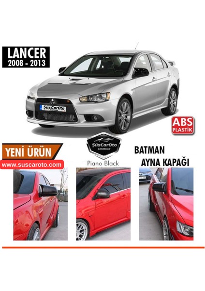Mitsubishi Lancer 2008-2013 Uyumlu Batman Yarasa Ayna Kapağı Piano Black Abs Plastik fiyatları