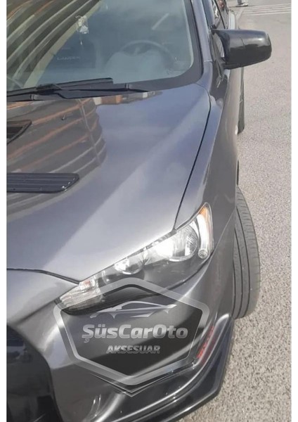 Mitsubishi Lancer 2008-2013 Uyumlu Batman Yarasa Ayna Kapağı Piano Black Abs Plastik modelleri