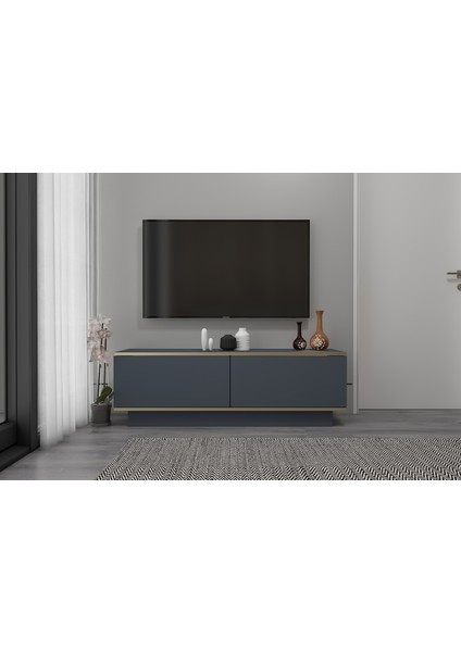 Ares 135 cm Tv Ünitesi Antrasit-Altın
