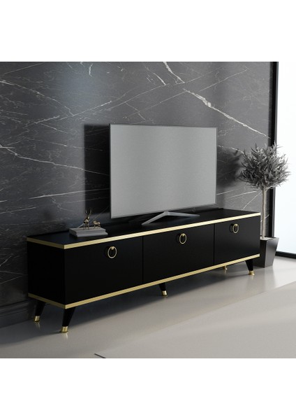 Life Tv Ünitesi Siyah Altın 210 cm Genişlik Z3002 Z3002 Syh Altın