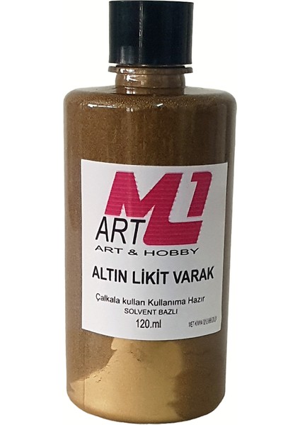 M1 Art Altın Likit Varak 120 ml