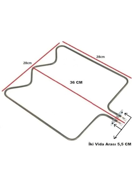 Arçelik M Rezistans , Arçelik Fırın M Rezistansı 1200 Watt 28 cm x 28 cm