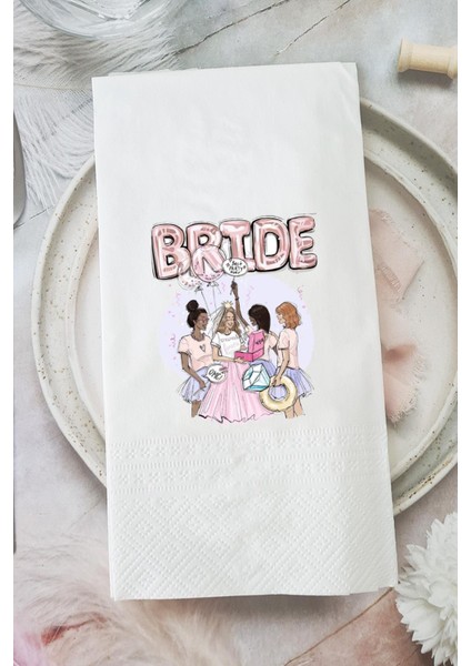 Bekarlığa Veda Peçetesi Bride Baskılı Parti Peçetesi Bekarlığa Veda Malzemeleri