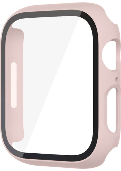 Apple Watch Seri Se-6-5-4 44MM Uyumlu Ekran ve Kasa Koruyucu Kum Pembesi