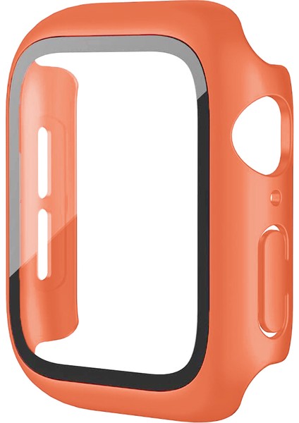 Apple Watch Seri Se-6-5-4 40MM Uyumlu Ekran ve Kasa Koruyucu Turuncu