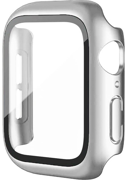 Apple Watch Seri Se-6-5-4 40MM Uyumlu Ekran ve Kasa Koruyucu Gümüş