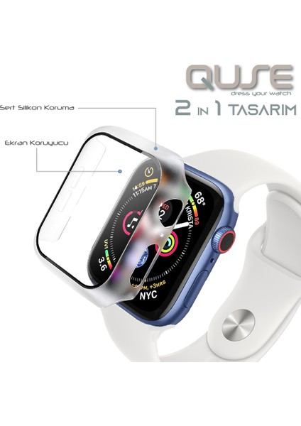 Apple Watch Seri Se-6-5-4 40MM Uyumlu Ekran ve Kasa Koruyucu Buzlu Şeffaf fiyatları