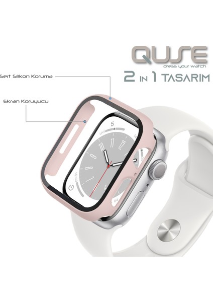 Apple Watch Seri Se-6-5-4 44MM Uyumlu Ekran ve Kasa Koruyucu Kum Pembesi fiyatları